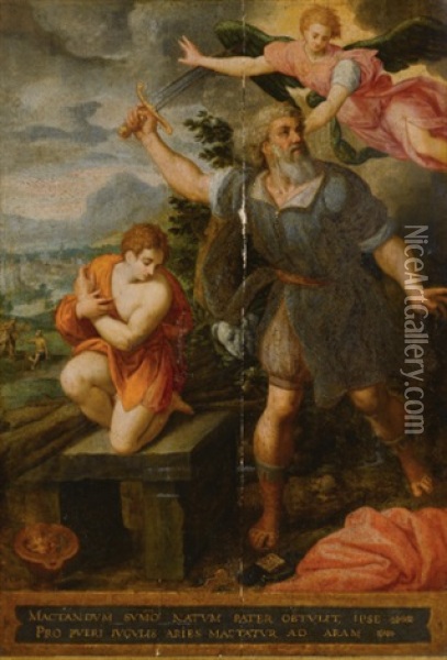 The Sacrifice Of Isaac Oil Painting - Jacob De Backer