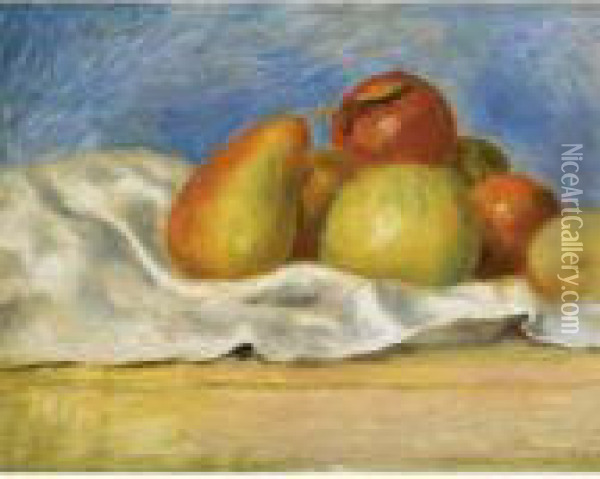 Nature Morte Aux Pommes Et Poires Oil Painting - Pierre Auguste Renoir