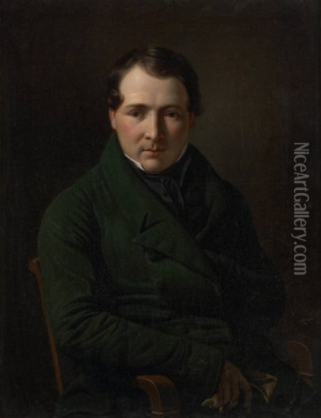 Portrait D'homme Oil Painting - Pierre Joseph Celestin Francois
