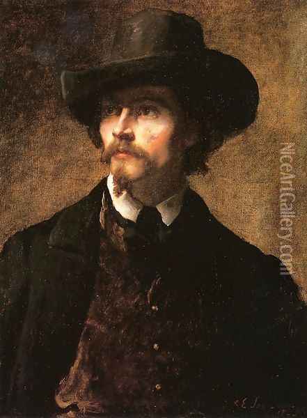 Man with a Hat Oil Painting - Eastman Johnson