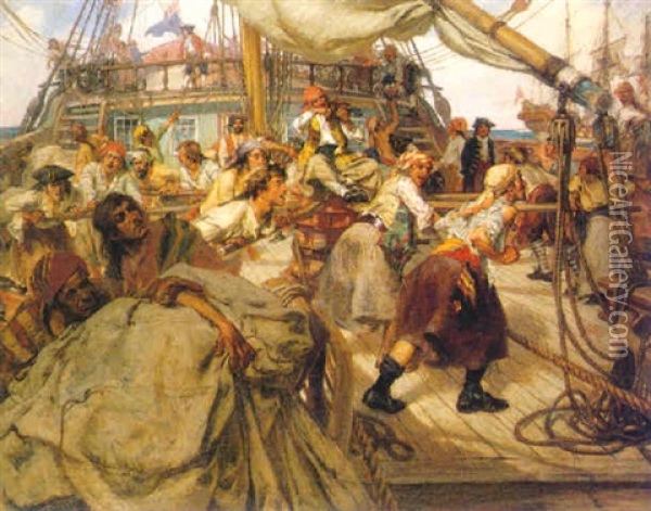 Changing Sails Oil Painting - Arthur David Mccormick