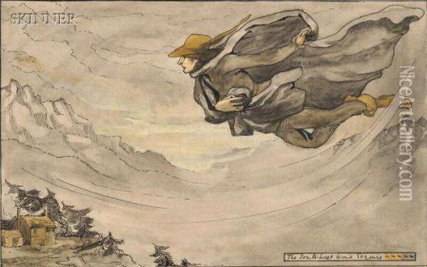 The South-west Wind Esquire Oil Painting - Arthur Rackham