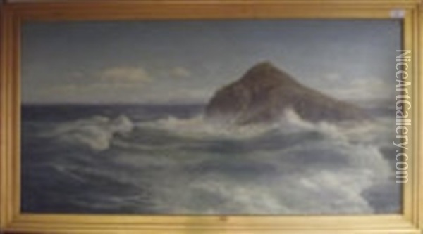 Rocky Coastline Oil Painting - Walter James Shaw