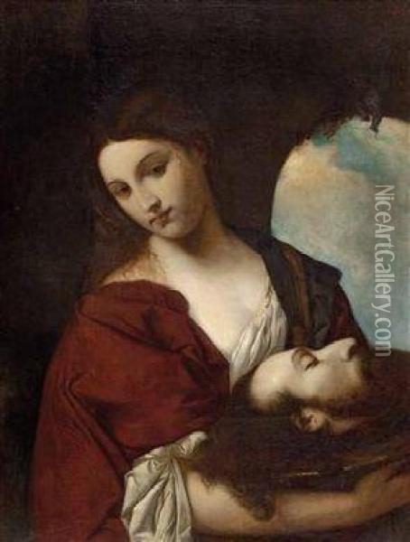 Salome Mit Dem Haupt Des Hl. Johannes Des Taufers Oil Painting - Tiziano Vecellio (Titian)