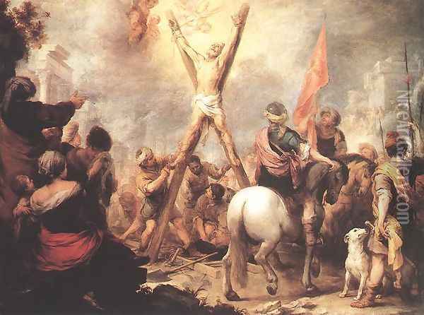The Martyrdom of St Andrew 1675-82 Oil Painting - Bartolome Esteban Murillo