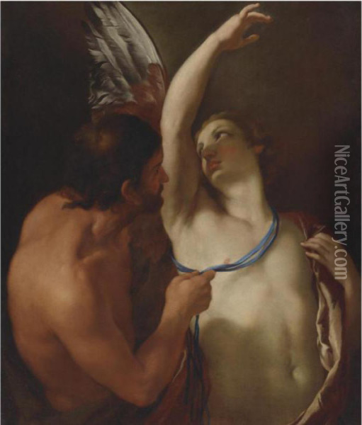 Daedalus And Icarus Oil Painting - Andrea Sacchi