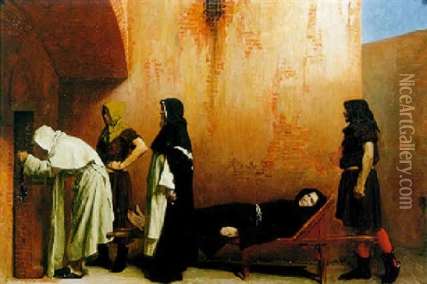 After The Interrogation Oil Painting - Jean Paul Laurens