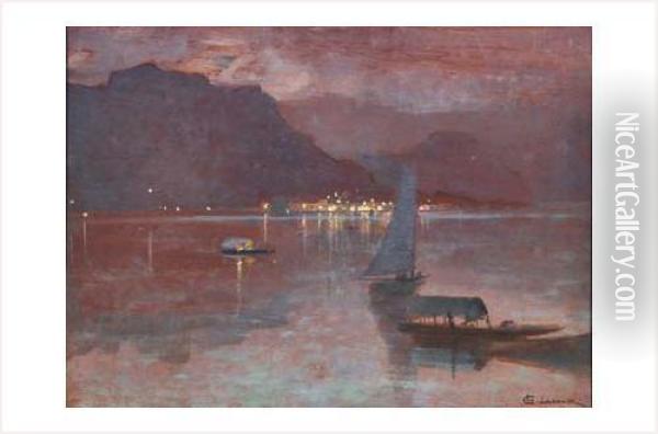 Illuminations Au Bord Du Lac Oil Painting - Charles Lacour