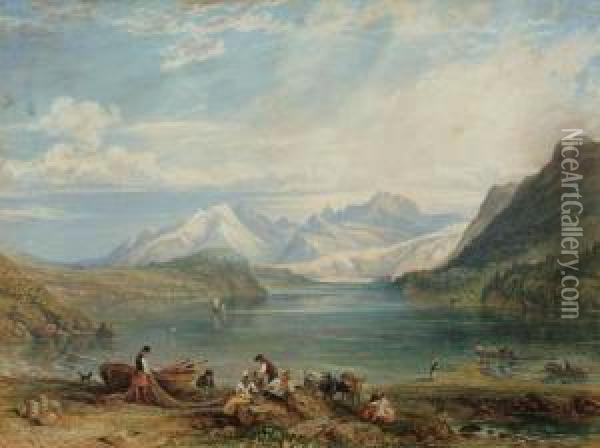 Loch Fad, Isle Of Bute Oil Painting - William Andrews Nesfield