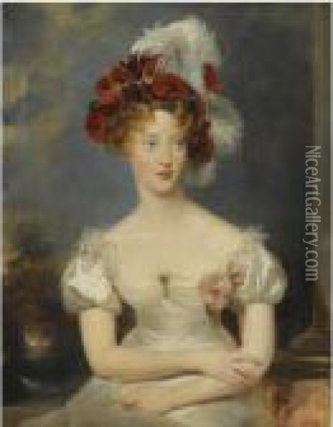 Portrait De Marie-caroline Oil Painting - Sir Thomas Lawrence