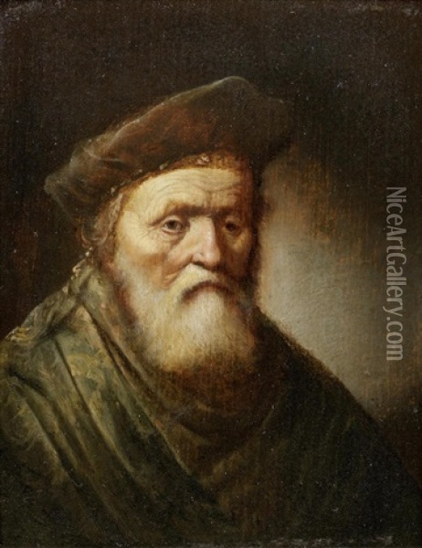An Elderly Bearded Man Oil Painting - Gerrit Dou