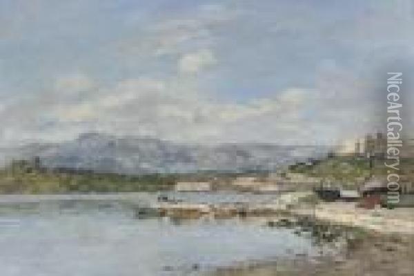 Antibes, Le Fort Carre Oil Painting - Eugene Boudin