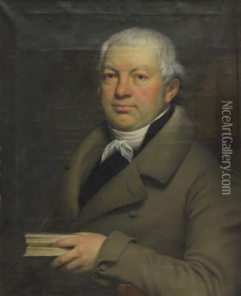 Portrait De Notable Oil Painting - Ferdinand de Braekeleer the Elder