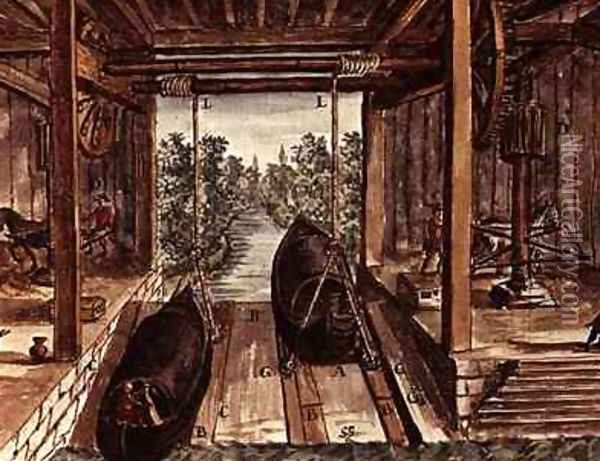 Venetian Lock System Oil Painting - Jan van Grevenbroeck