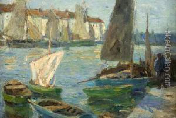 Harbour Oil Painting - C.Samuel Taylor