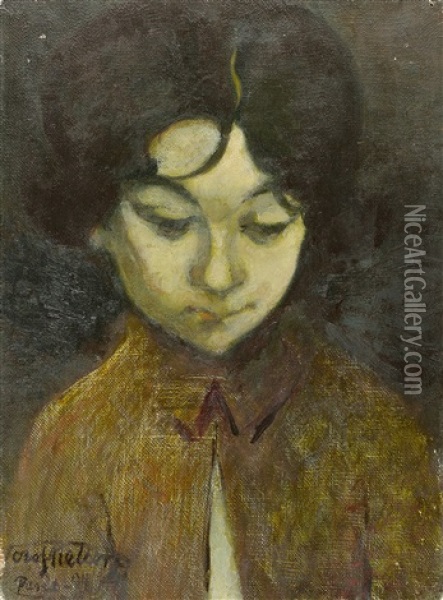 Ett Barn (a Child) Oil Painting - Olof Sager-Nelson