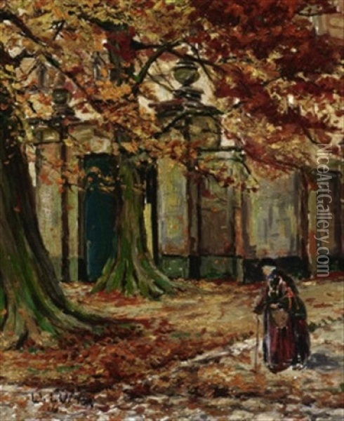 Spaziergang An Einem Herbsttag Oil Painting - Wilhelm (Willy) Lucas