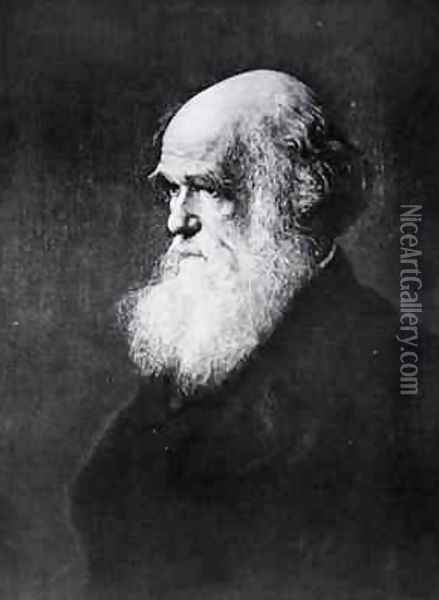 Charles Darwin, print after the painting by W.W. Ouless, illustration from The History of the Nation Oil Painting - Walter William Ouless