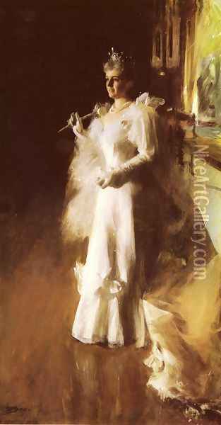Mrs Potter Palmer Oil Painting - Anders Zorn
