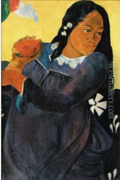 Femme Tahitienne Oil Painting - Paul Gauguin