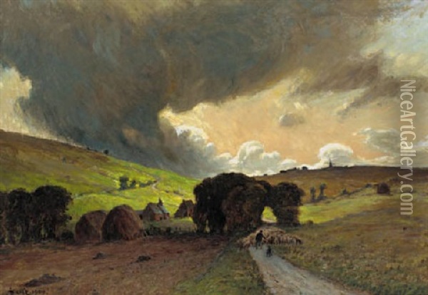 Before The Storm Oil Painting - Jules Louis Rame