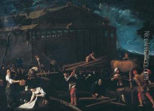 Construction Of The Ark Oil Painting - Pedro De Orrente