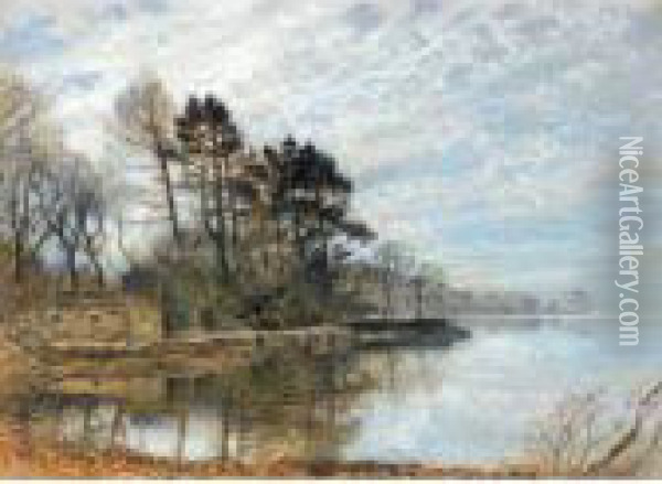 Morning Effect - Coninston Lake Oil Painting - Arthur Severn