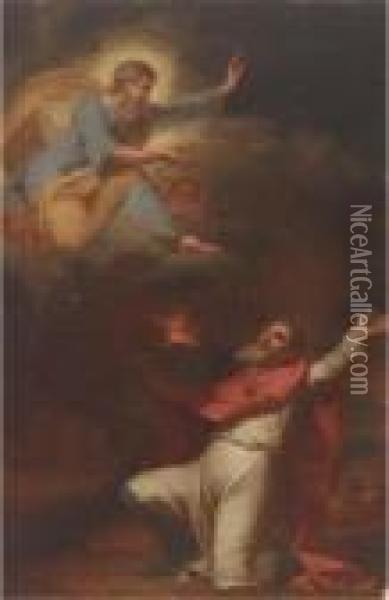 God Appearing In A Vision To A Prophet Oil Painting - Anton Raphael Mengs