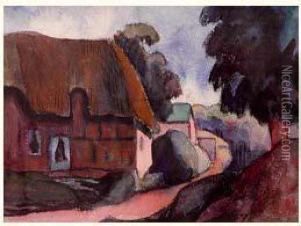 les Maisons Du Village Oil Painting - Henry Dannet