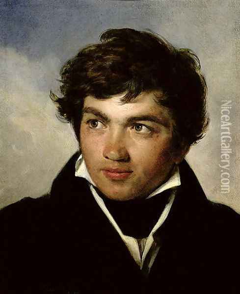 Portrait of Achille-Etna Michallon (1796-1822) c.1818-19 Oil Painting - Leon Cogniet