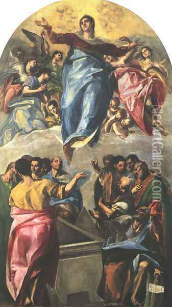 Assumption of the Virgin Oil Painting - El Greco (Domenikos Theotokopoulos)