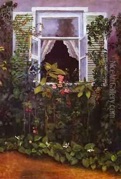 Window 1886 Oil Painting - Viktor Elpidiforovich Borisov-Musatov