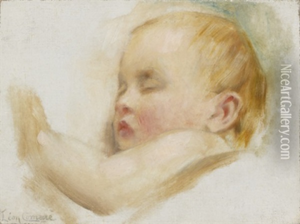 Un Enfant Endormi (study) Oil Painting - Leon Francois Comerre