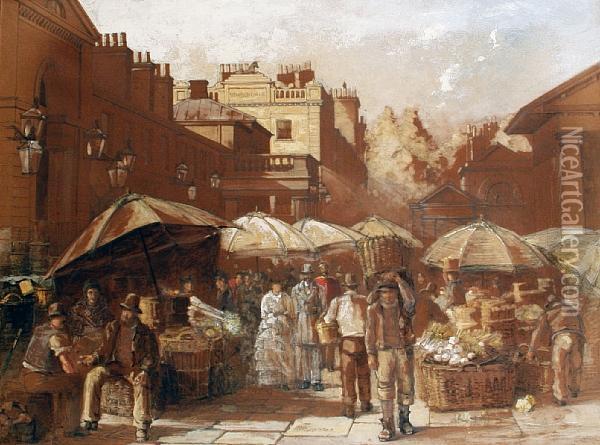 Covent Garden Oil Painting - Charles John Watson