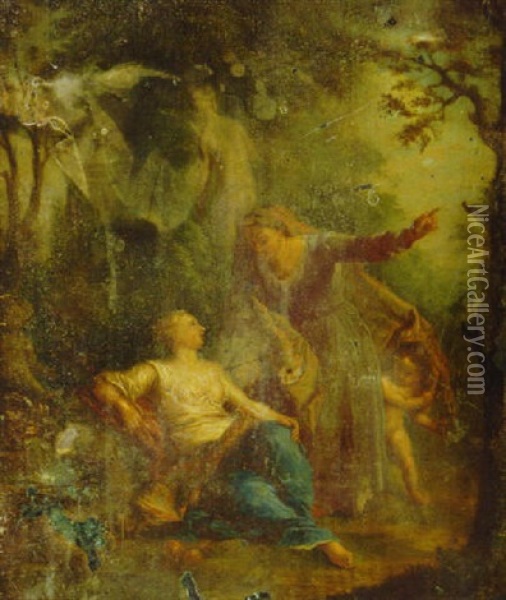 Vertumnus And Pomona Oil Painting - Balthasar Beschey