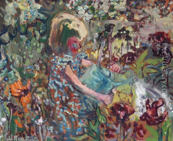 Greta Vattnar Oil Painting - Eric C. Hallstroem