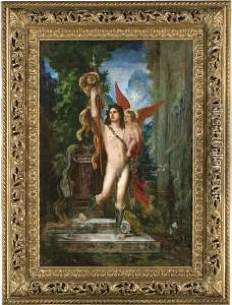 Jason And Eros Oil Painting - Gustave Moreau