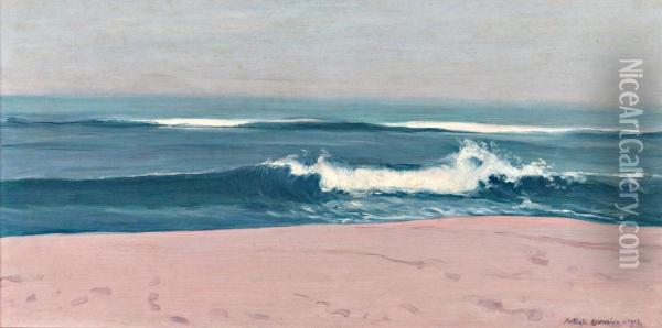 Onda Do Mar Oil Painting - Antonio Carneiro