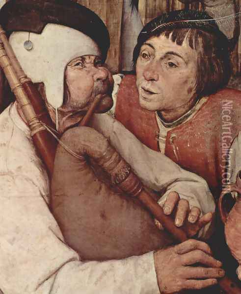 Farmers dance, Detail 2 Oil Painting - Pieter the Elder Bruegel