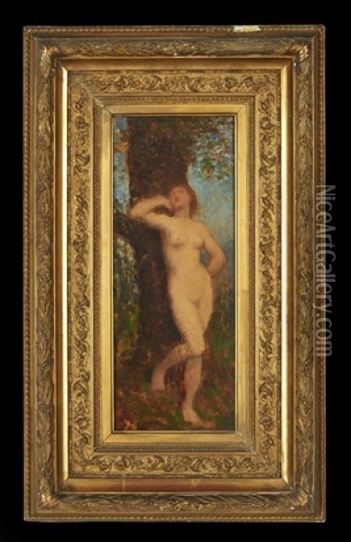 Nude Under A Tree Oil Painting - Francois Nicolas Augustin Feyen-Perrin