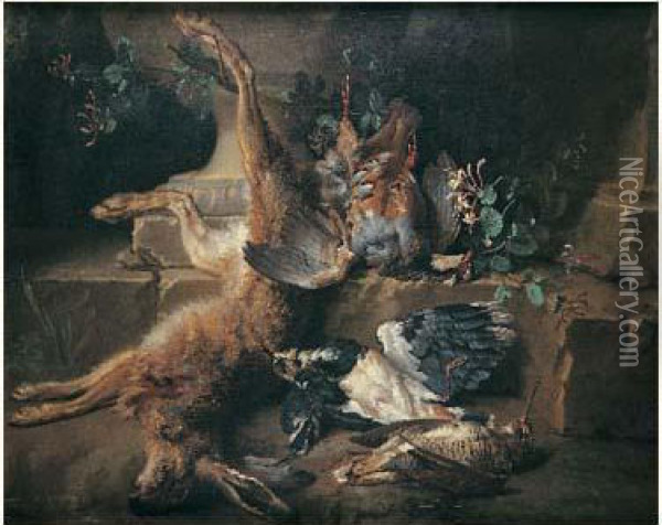 Nature Morte Aux Pieces De Gibier Oil Painting - Jean-Baptiste Oudry