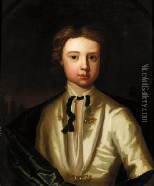 Portrait Of A Young Boy Oil Painting - Sir Godfrey Kneller