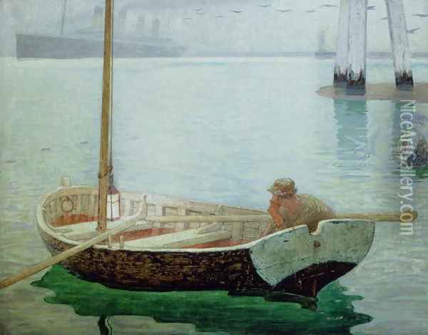 The Outward Bound, 1912 Oil Painting - Frederick Cayley Robinson