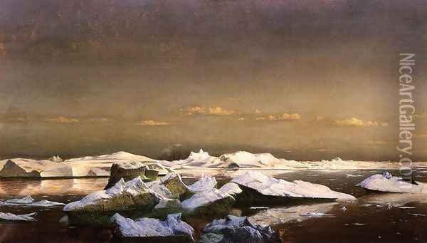 Floe Ice Oil Painting - William Bradford