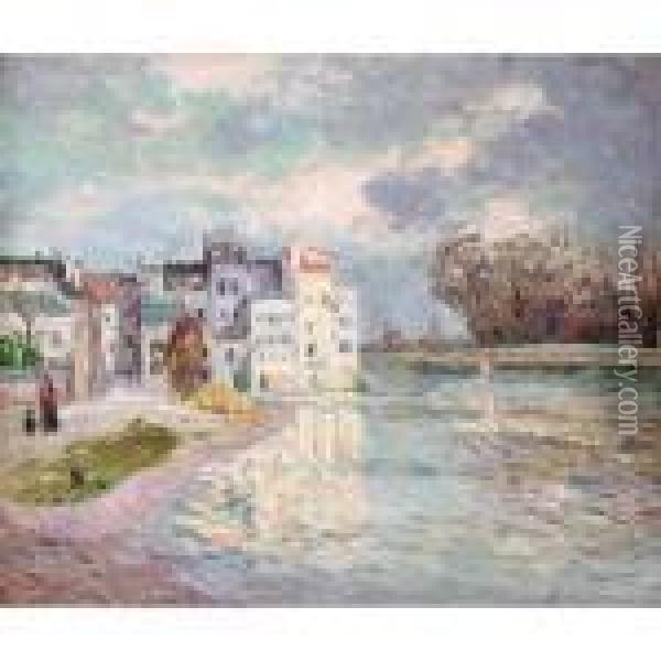 La Marne A Lagny, Temps D'inondation Oil Painting - Maxime Maufra