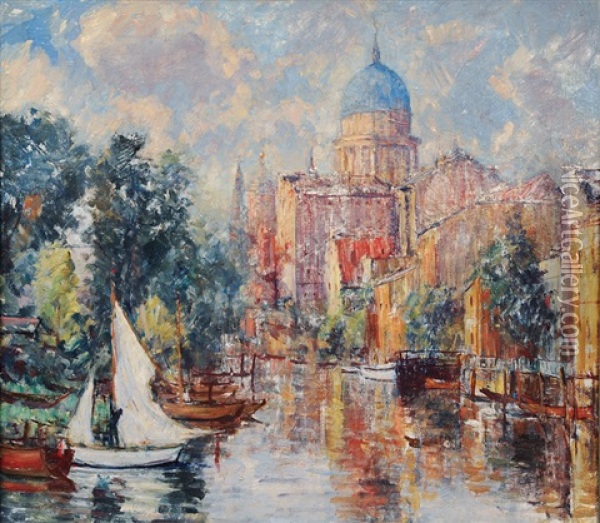 Potsdam Oil Painting - Heinrich Linde-Walther