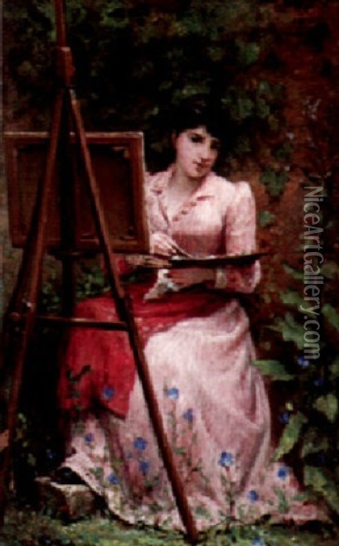 The Young Artist Oil Painting - Felix Joseph Barrias