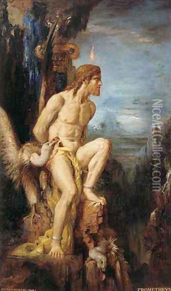 Prometheus Oil Painting - Gustave Moreau