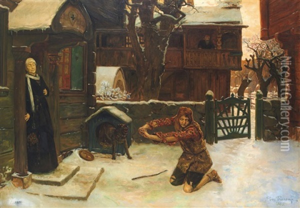 Die Heimkehr Der Verlorenen Oil Painting - Georg Von Rosen