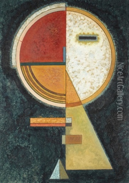 Unfester Ausgleich (unstable Compensation) Oil Painting - Wassily Kandinsky